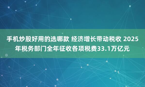 手机炒股好用的选哪款 经济增长带动税收 2025年税务部门全年征收各项税费33.1万亿元